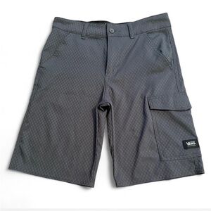 Vans Boys Gray Checkered Cargo Shorts. Size 18